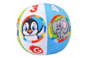 PALLA SOFFICE ANIMALI CON SONAGLIO D. 13CM