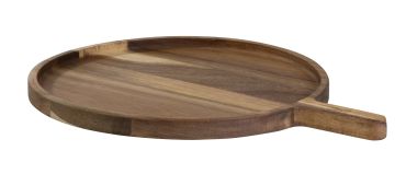 TAGLIERE TONDO IN LEGNO ACACIA 2.0 LARGE CON MANICO 44X34X2.4CM