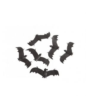 SET 6 PIPISTRELLI IN PLASTICA NERA 