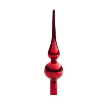 PUNTALE DI VETRO COLORE ROSSO LUCIDO H 27CM
