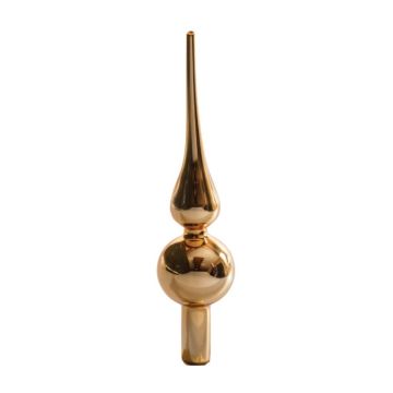 PUNTALE DI VETRO COLORE ORO LUCIDO H 27CM