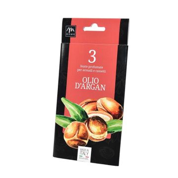 SET 3 BUSTE PROFUMATE OLIO D'ARGAN 10X19.5CM