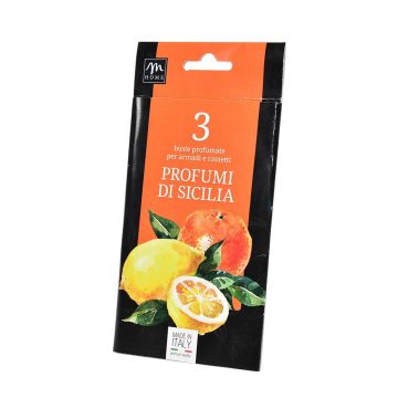 SET 3 BUSTE PROFUMATE PROFUMI DI SICILIA 10X19.5CM