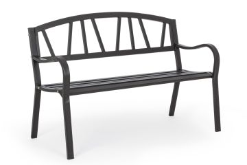 PANCHINA MOD. JANELLE CM 123X57 H.87 IN METALLO ANTRACITE OPACO