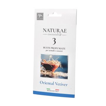 SET 3 BUSTE PROFUMATE ORIENTAL VETIVER 10X19.5CM