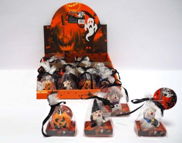 SOGG. HALLOWEEN CERAMICA 5X5CM BASE IN CARTONE 6X4CM IN SACCHETTO