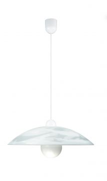 LAMPADARIO CURVA ALABASTRO BIANCO D. 48CM - 1XE27 MAX 60W