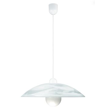 SOSPENSIONE ALABASTRO BIANCO 48x120CM - 1XE27 MAX 60W