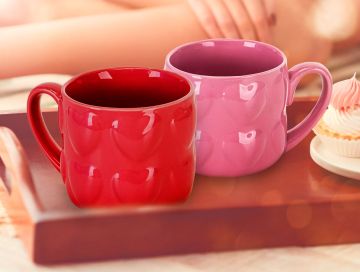 TAZZA IN CERAMICA SAGOMATA RILIERVO MY LOVE