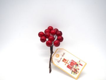 MAZZETTO C/12 BACCHE ROSSE D.1.8/H.10CM
