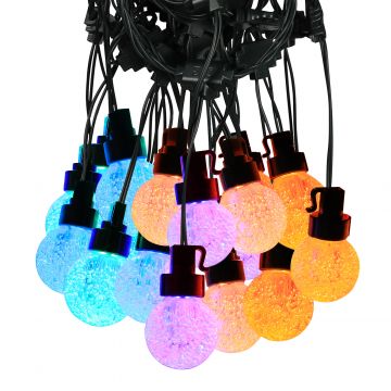 LUCI DI NATALE 20LUCI SFERA FISSE MULTICOLORG 31V 6W IP4 3MT - USO ESTERNO