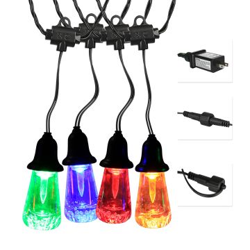 LUCI DI NATALE 20 LUCI BOLLE FISSE MULTICOLOR 31V 6W IP44 3MT USO ESTERNO