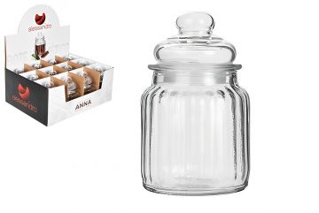 BARATTOLO IN VETRO ERMETICO ANNA 300ML D 8 H 12.5CM
