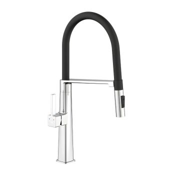 LINEA TOKYO - LAVELLO BOCCA ALTA MONOCOMANDO TOKYO QUADRO CROMO E NERO