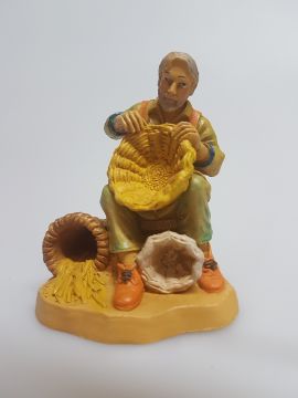 PASTORE IMPAGLIATORE IN PVC EFFETTO LEGNO H. 10CM 