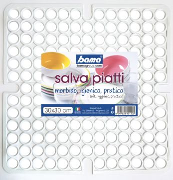 TAPPETINO PER LAVELLO IN GOMMA ANTISCIVOLO 30X30CM 