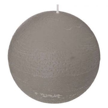 CANDELA A SFERA OLIA GRIGIO SCURO D 10CM