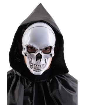 MASCHERA TESCHIO PER ADULTI IN PLASTICA CON DECORAZIONI LUMINOSE