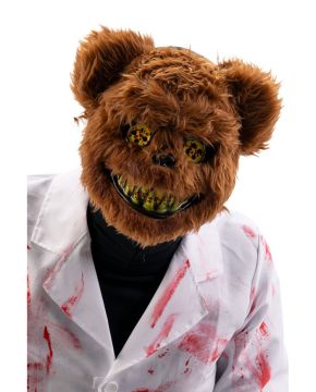 MASCHERA ORSO HORROR IN PLASTICA CON PELUCHE
