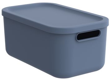 CONTENITORE ALBULA 12LT CM 39.5X23.5 H.17.7 IN POLIPROPILENE BLUE