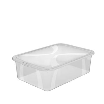 CONTENITORE LONA IN PLASTICA TRASPARENTE 42X35.1 H. 11.2CM 12LT