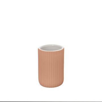 LINEA COLOR - BICCHIERE PORTASPAZZOLINI IN CERAMICA ROSA