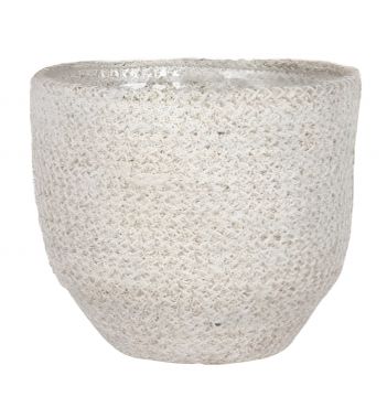 VASO MELEZE BIANCO D 16 H 16CM