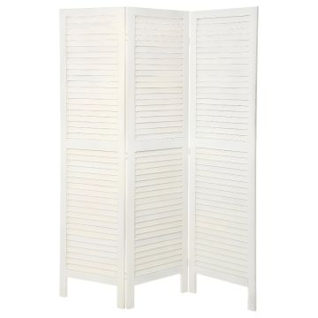 PARAVENTO CAMILA IN LEGNO 120X170CM BIANCO