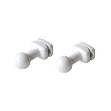 LINEA LIU' - SET 2 PZ APPENDINI PER TERMOSIFONI BASE OVALE BIANCHI