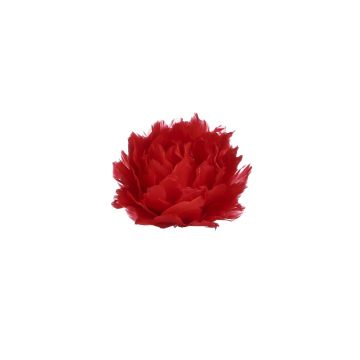 FIORE CON CLIP ROSSO D. 12CM H. 8CM