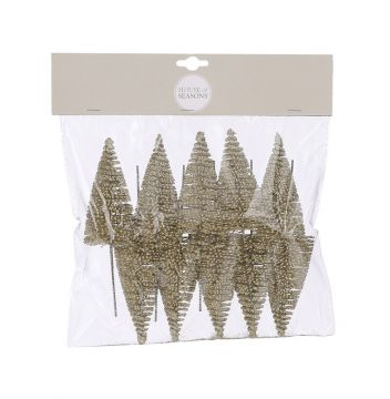 SET 10 ALBERI PICK ORO 16X5CM 
