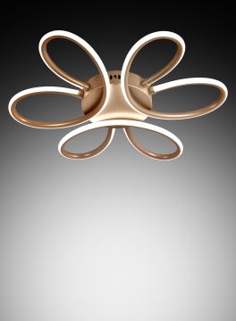 PLAFONIERA A LED FIORE 50X6CM CHAMPAGNE - 30W 3000-4000-6000K 2300lm