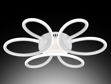 PLAFONIERA A LED FIORE 50X6CM BIANCO  - 30W 3000-4000-6000K 2600lm