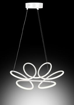 LAMPADARIO A LED FIORE BIANCO CCT SWITCH - 40W 3000-4000-6000