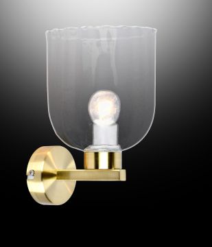 APPLIQUE CANDICE OTTONE IN VETRO TRASPARENTE - 1XE27