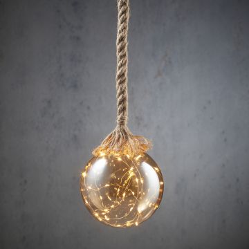 PALLINA DECORATIVA A LED 30 LUCI BIANCO CALDO DIAM. 14 