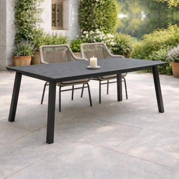 TAVOLO ALL. DA ESTERNO CM 220X76 IN METALLO ANTRACITE