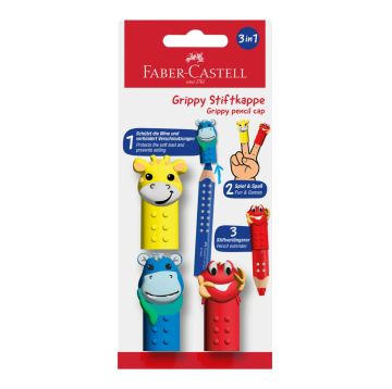 FABER CASTELL - SET 3 CAPPUCCIO PER MATITA GRIPPY HELLO 
