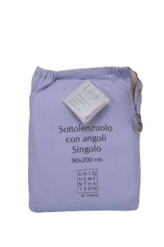 LENZUOLA CON ANGOLI IN COTONE 1P CM 90X200 LECTI ALOGEN