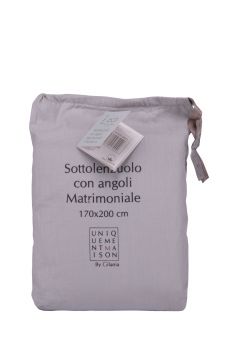 LENZUOLA CON ANGOLI 170X200 H 40CM LECTI GLACIER GRAY