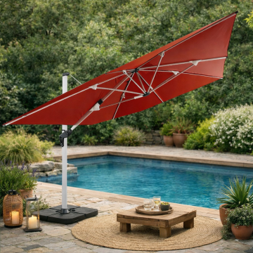 OMBRELLONE A BRACCIO MOD. ROMA MT 3X3 MATTONE