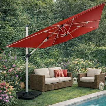 OMBRELLONE A BRACCIO MOD. ROMA MT 3X4 MATTONE 