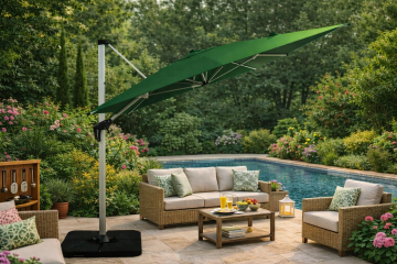 OMBRELLONE A BRACCIO MOD. ROMA MT 3X4 VERDE 