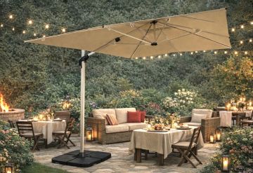 OMBRELLONE A BRACCIO MOD. ROMA MT 3X4 BEIGE