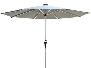 OMBRELLONE A PALO CENTRALE CON LED DIAM MT 3 GRIGIO CHIARO