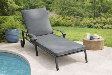 LETTINO DA ESTERNO ALEXANDER IN ALLUMINIO PRESSOFUSO ANTRACITE