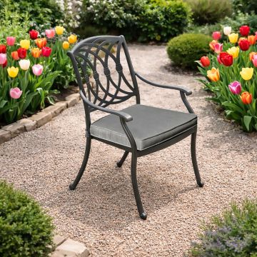 SEDIA DA ESTERNO MOD. SENNIT ALLUMINIO PRESSOFUSO ANTRACITE