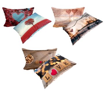 COPPIA FEDERE IN COTONE STAMPA DIGIT MY LOVE ASSORTITO