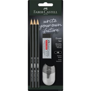 FABER CASTELL - SET ESAME 3 MATITE/1 GOMMA/1 TEMPERAMATITE