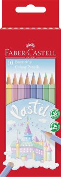 ASTUCCIO CON 10 MATITE COLORATE PASTELLO ESAGONALI